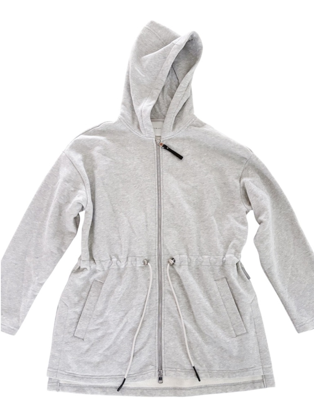 Varley Victoria Light Gray Zip-Up Hoodie with Drawstring Waist. Size Small - Picture 7 of 14